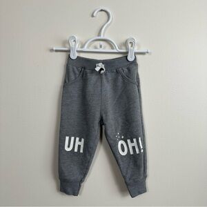 SOLD - Uh Oh Grey Cat & Jack Joggers 12M